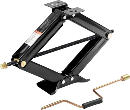 Pafessa USA 24 RV Scissor Jack Leveling Stabilizer with Hand Crank - 6 500 Pound Capacity - 1 Pack