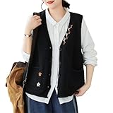 Confortable et douillet : ce gilet sans manches pour femme est confectionné en coton doux, d'épaisseur moyenne, respirant et extensible, ce qui garantit confort, douceur et chaleur à porter en mi-saison. Il ajoute une touche d'élégance à votre look quotidien et est idéal pour l'automne, l'hiver et le début du printemps.