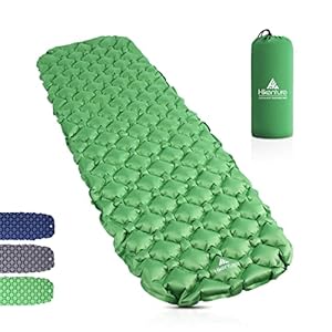 HIKENTURE Camping Isomatte Kleines Packmaß – Ultraleichte Aufblasbare Isomatte – Sleeping Pad für Camping, Reise…