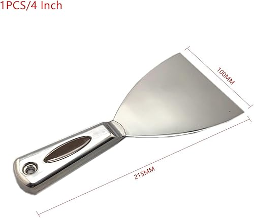 Miniatura 6 de Herramienta de pintura de acero inoxidable para masilla, espátula de relleno, espátula, rascador, decoración de pared, herramienta de mano (1 unidad