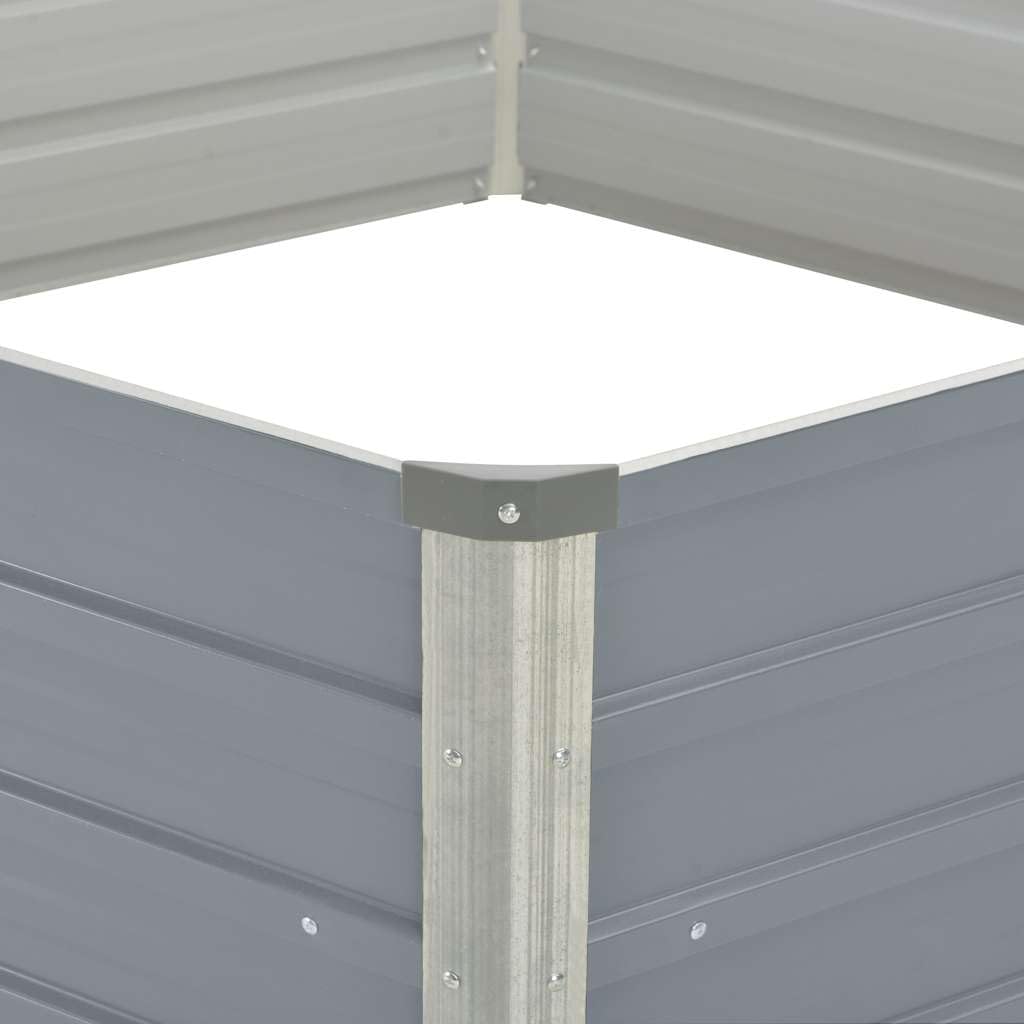 Aiuola Rialzata Esagonale 129x129x45 cm in Acciaio Grigio | Fioriera da esterno esagonale per coltivare piante e verdure in giardino o nell'orto domestico.