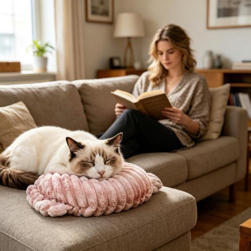 Cojín cervical para gatos suave y lavable de utilidad multiusos 7