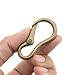 CRAFTMEmore Carabiner Snap Hook Paracord Camping Keychain Accessories Push Gate Spring Clips 2 pcs (2 Inches, Antique Brass)
