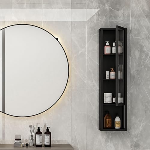 Wall-Mounted Over-The-Toilet Storage Cabinet, Space-Saving Bathroom Organizer with Glass Door, Iron Frame Medicine Cabinet, Multi-Functional Vanity & Pantry Storage Solution