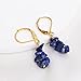 Gempires Blue Lapis Lazuli Crystal Dangle Earrings September Birthstone Gemstone Jewelry Hypoallergenic Gold Plated Lightweight Dangling Western Fashion Jewelry