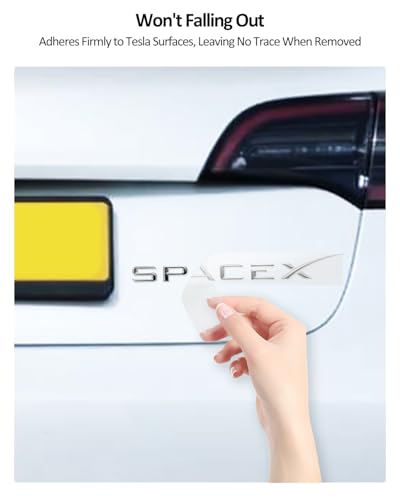Image of 2025 Space Metal Letters for Tesla Tailgate Letters Emblems Model 3 Y S X Accessories Space Emblem Sticker Tesla Metal Raised Tailgate Letters Silver