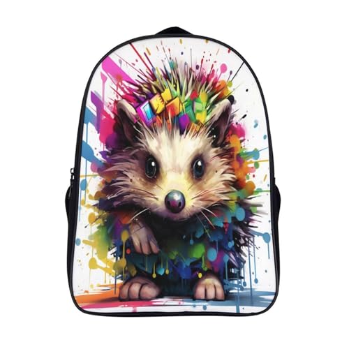 Sac d'école hérisson grand compartiment de 40cm pour ranger les cahiers