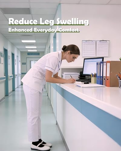 SukModen Compression Socks for Women & Men, 2 Pairs Bamboo Viscose 15–20mmHg, Knee High Cushioned Flight & Travel Support Socks for Work, Pregnancy, Nursing, Flying, Sports, Long Standing - Image 4