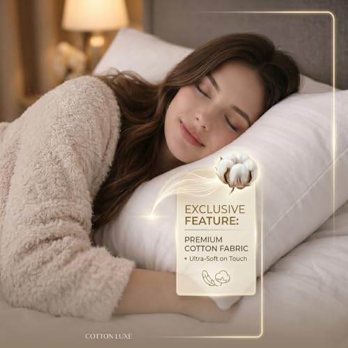 Image of Daily Use Sleeping Pillow | 61x41 Inch | White | Pack of 1 | Pillow Inserts | Super Soft.