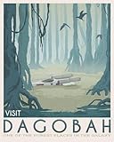 Ski Town ALL-STARS V9770 Dagobah X-Wing Swamp Planet Travel Vintage Retro War Art DECOR WALL 16x12 PRINT POSTER