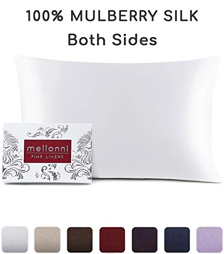 Mellanni Silk Pillowcase for Hair and Skin - Both Sides 100% Pure Natural