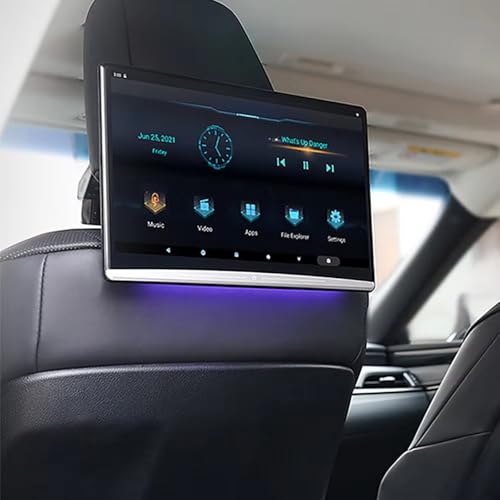 Televisor para reposacabezas de coche de 4GB 64GB y pantalla multimedia Android 12 con WiFi 3