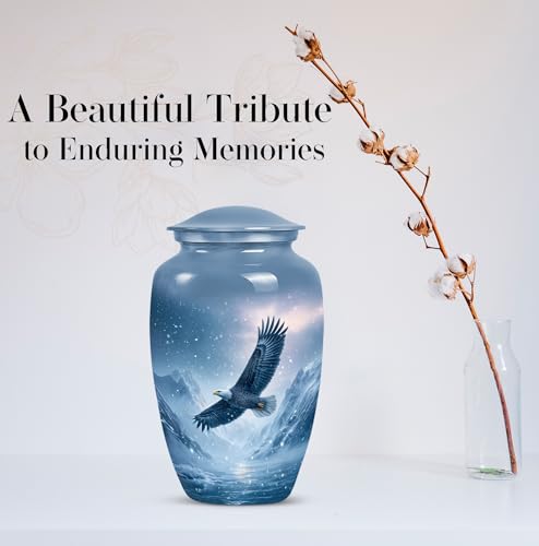 Image of Eagle Urns for Human Ashes Adult Man, Cremation Urns for Human Ashes, Memorial Urn for Adult Male, Large Urn for Ash, (10 Inch, 200 Cubic Inches)