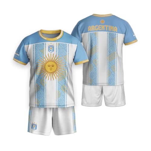 Kid Argentine Soccer Jersey, Argentina Soccer Jersey Youth, Argentine Soccer Jerseys Boys Girls Youth 1 (L)