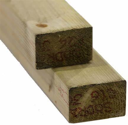 Pressure Treated Timber 3x 2 Inch (75mmx50mm) Timber 2.4 Metre,Green - Planed Treated Timber, Timber battens 3x2 Inch, Treated Timber (5)