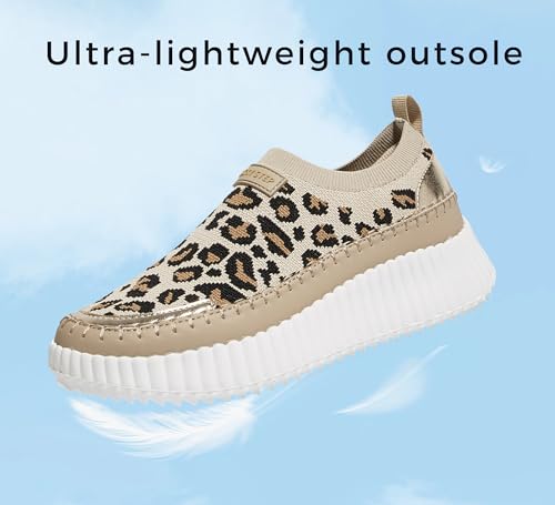 LUCKY STEP Platform Sneakers for Women Slip on Knit Chunky Fashion Casual Retro Braided Tennis Lightweight Walking Shoes4