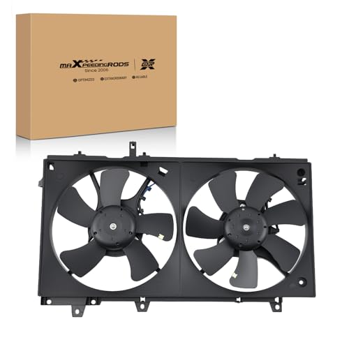 Image of maXpeedingrods Dual Radiator Cooling Fan Assembly w /Shroud for Subaru Forester 2004-2008 H4 2.5L 45121FE001 45122SA000 FA70507