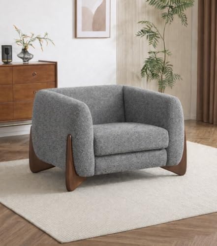 Image of Modern Classic 5 Seater Sofa Couch Fabric & Valvet Tufted Chesterfield Sofa Living Room and Office (Boucle Grey 3+1+1) | Premium Material