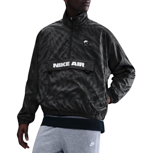 NIKE Chaqueta con media cremallera para hombre Air Antracita Código HV0878-060, Gris / Negro, M