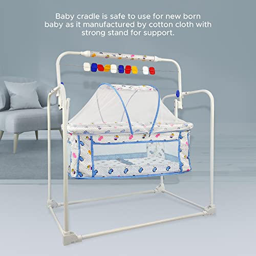 Image of NHR Baby Cradle with Mosquito Protection Net for Comfortable Sleep- Cradle, Baby Jhula, Baby Palna, Hammock, Baby Crib, Baby Cot, Baby Swing for 0 to 2 Years, Sleeping Palna for Babies (Pink)