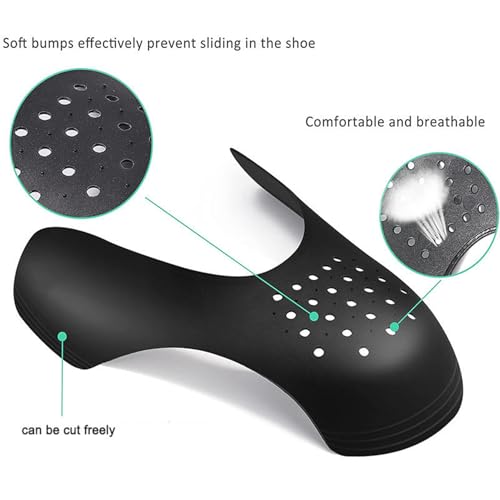 Image of Anti-Crease Shoe Protector Shields - 1 Pair Black | Shoe Crease Defender for Sneakers and Athletic Footwear