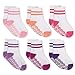 LA ACTIVE Anole Kids Athletic Socks - 6 Pairs - Boys Girls Grip Non Slip/Anti Skid Mini Crew (Girls, 8-10 Years)