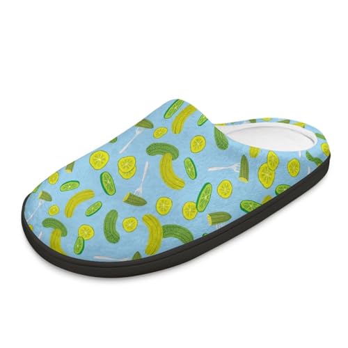 Wide Width Slippers for Women Men Fuzzy Winter Home Shoes Slip-on Plush Warm Indoor Bedroom Shoes4