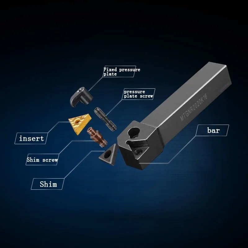 1PC MTGNR3232P16 MTGNR3232P22 Lathe CNC Cutting Tool MTGNR MTGNL External Turning Tool Holder for TNMG160404 TNMG220404 Inserts(MTGNR3232P22)