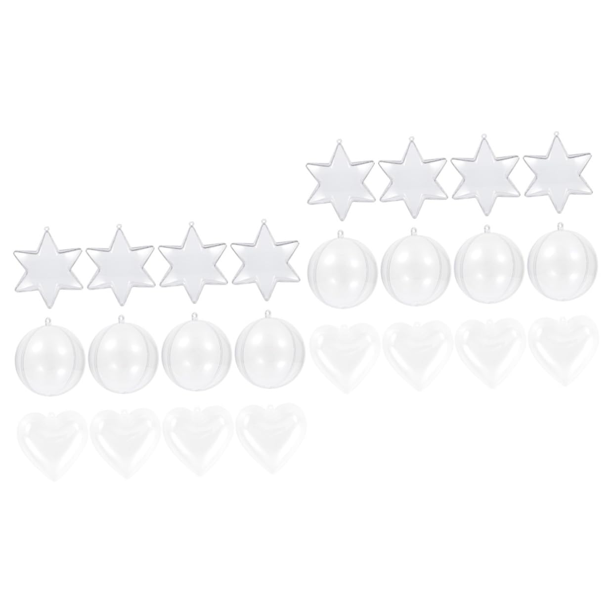 Boules en plastique transparent incassables pour décoration de Noël sans danger