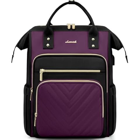 LOVEVOOK Women's Laptop Backpack with USB Port Cover