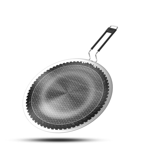 Image of Esspy 10inch /26cm Triply Stainless Steel Tawa for Roti and Dosa, Chapati Tawa, Induction & Gas Compatible, Metal Utensil Safe, Ergonomically Designed Handles, Honeycomb Pattern