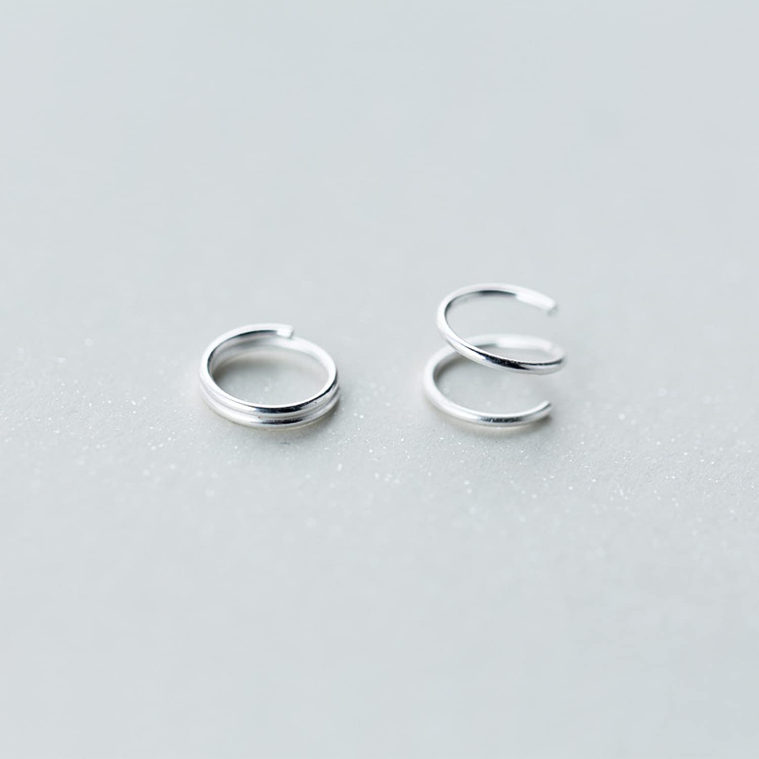 Anneau de nez très fin, petit cerceau de nez, or massif 14 carats, argent sterling, piercing, cerceau d'anneau de nez 24 g, cerceau sans fin - France