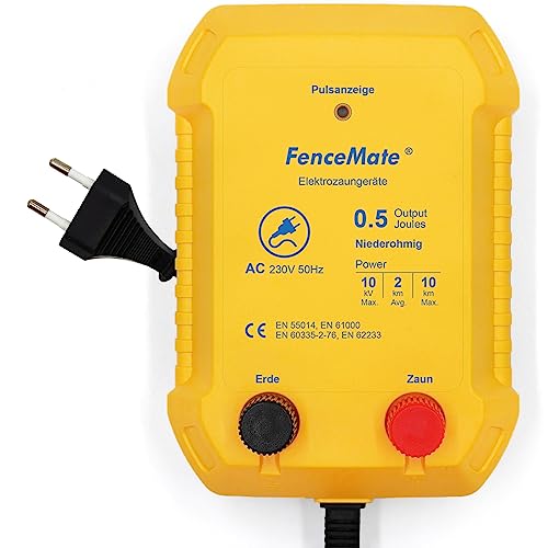 Produktfoto von FenceMate 230V Weidezaungerät 0,5J Output für 2 bis 10 km, niedrige Impedanz Spitzenspannung 10kV für Geflügel,&hellip;
