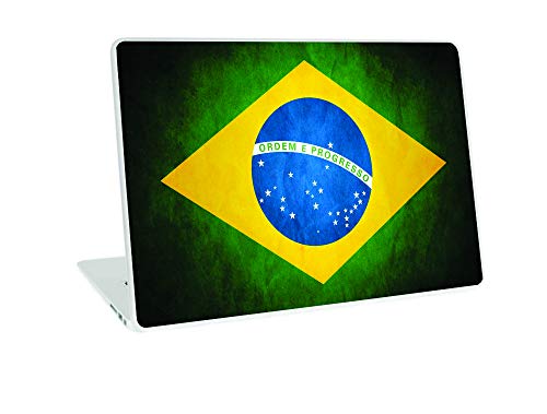 Image of Galaxsia Brazilian Flag Vinyl Laptop Skin /Sticker /Cover /Decal Compatible for Any Laptop (Hp /Dell /Sony /Acer /Lenovo /Asus etc..) Brand Models of Size17 to 17.3 Inches Laptop Or Notebook.