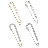 Künstlich Pearl & Faux Crystal Design: Die glänzende Brosche ist mit Künstlichem Kristall und Perle in der Oberfläche gestaltet. Unter der Sonne können Perlen mit gutem Glanz und glänzendem Kristall Ihrem Outfit Zartheit und Eleganz verleihen und Sie attraktiver aussehen lassen