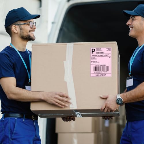 Image of Phomemo 4x6 Thermal Shipping Labels for Phomemo Shipping Label Printer | Genuine 500 Fanfold Labels, Strong Adhesive Commercial Grade Direct Thermal Label for Shipping, Barcodes, USPS, UPS and FedEx