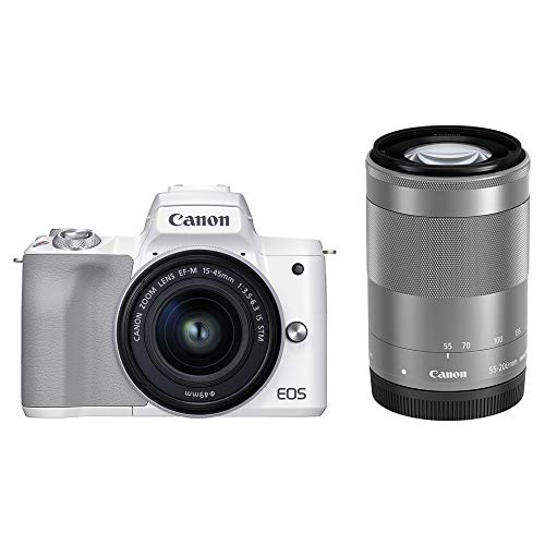 Canon Spiegellose Einobjektivkamera EOS Kiss M2 Doppelzoom Kit weiß KISSM2WH-W - Bild 1 von 7