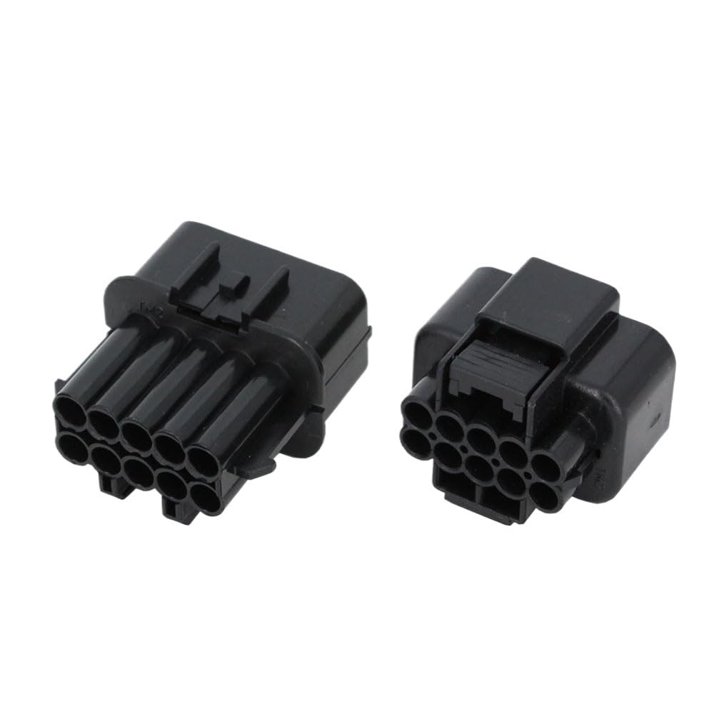 Conector automotriz de 10 Pines D+J7103A-2.2-11/21, Enchufe de Faro Negro con Terminal P+B625-10027/P+K501-10020, Conector de automóvil de 10 Pines