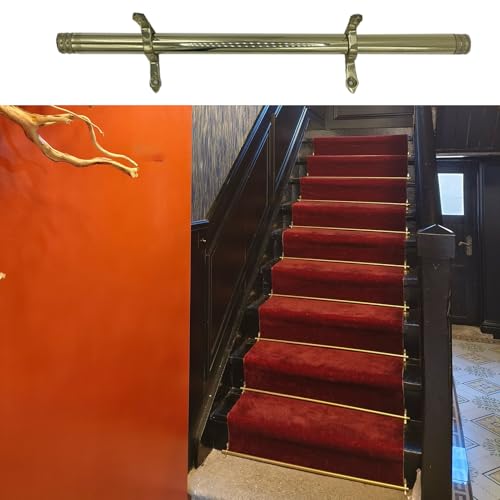 Barras de latón para alfombras de escalera con acabado pulido decorativo