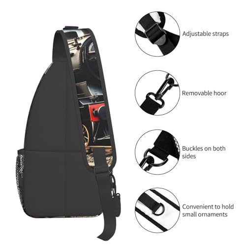 Bolso bandolera estampado locomotora para hiking y viaje miniatura 5