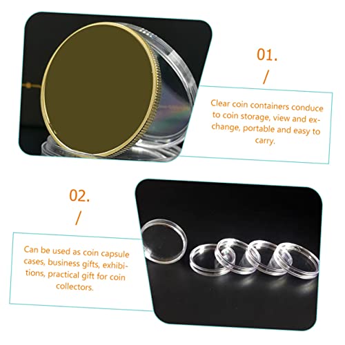Cajas para monedas VILLCASE pack 100 piezas transparentes miniatura 3
