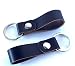 LEATHER KEY RING 2 PACK - MADE IN USA dark brown, full grain oiled latigo leather, valet key, leather key fob, extra key chain, leather keychain, father's day gift, office gift by OVATION HOME
