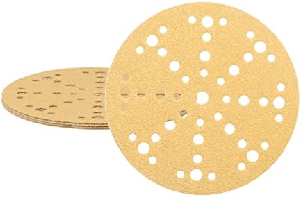 sourcing map 10pcs Sanding Discs 6-Inch 40 Grits Aluminum Oxide Abrasive Hook and Loop Sandpapers 49-Hole Professional Sander Pad