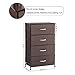 WAYTRIM 4 Dresser Bedroom, 4 Drawer Storage Organizer Tall 4 Wide Dresser, for Closet, Living Room, Hallway, Dormitory, Sturdy Steel Frame, Needed-Coffee
