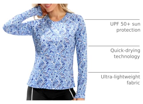 Image of UPF 50+ Sun Shirt for Women Long Sleeve Quick Dry UV Protection Hiking Top
