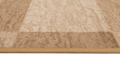 TAPISO Anti Rutsch Teppich Läufer rutschfest Brücke Meterware Modern Braun Beige Gelb Vierecke Geometrisch Design Flur Küche Wohnzimmer… – Ansicht 4