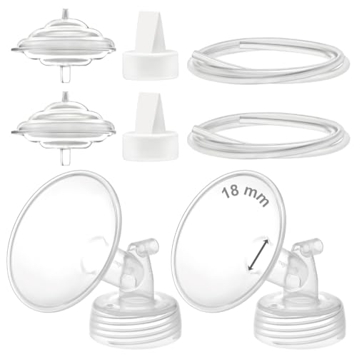 Image of Maymom Pump Parts Compatible with Spectra S1 S2 9 Plus Electric Breastpump, 18mm Flange Valve Tubing Backflow Protector, Not Original Spectra Replacement Pump Parts Accessories