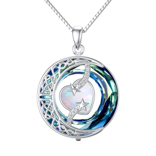 Collier lune et étoile en argent hypoallergénique fini la peau irritée