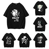 YEQUU よふかしのうた tシャツ 半袖 夜更かしの歌 七草 ナズナ コスプレ衣装 上着 日常服 綿 インナーシャツ スポーツシャツ メンズ レディース トップス ティーシャツ 柔らかい 快適 カジュアル 男女兼用 (2XL,白-5) [並行輸入品]