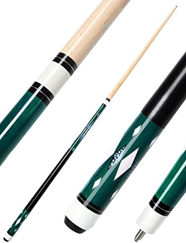 BIHYM Pool Cue Stick Billiard Cue Sticks Canadian Maple Pool Sticks,58 inch 19oz 20oz Billiard House Bar Pool Cues(Green)